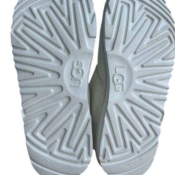 NWOT UGG Neumel White Leather Wool Sockliner Chukka Boots - Picture 5 of 5